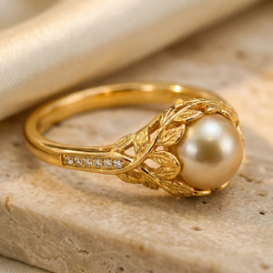 AUREA SOLITAIRE, SOUTH SEA GOLDEN PEARL RING