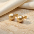 AUREA, SOUTH SEA GOLDEN PEARL STUD EARRINGS