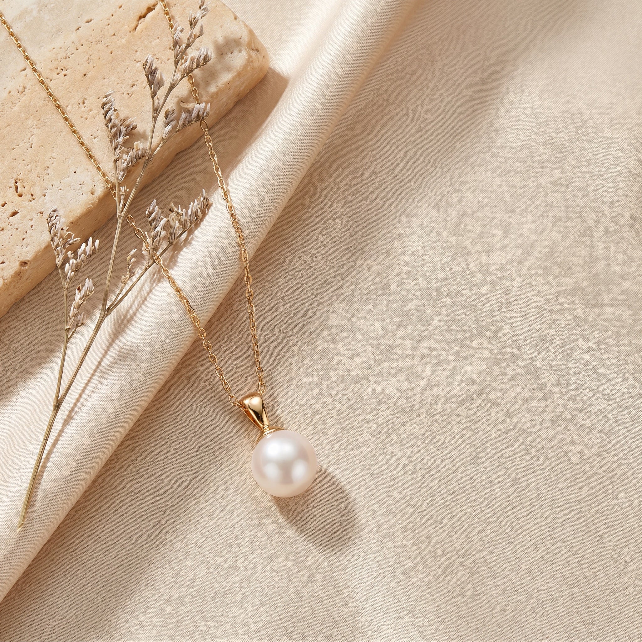 PERLA PENDENTIF, FRESHWATER PEARL PENDANT NECKLACE