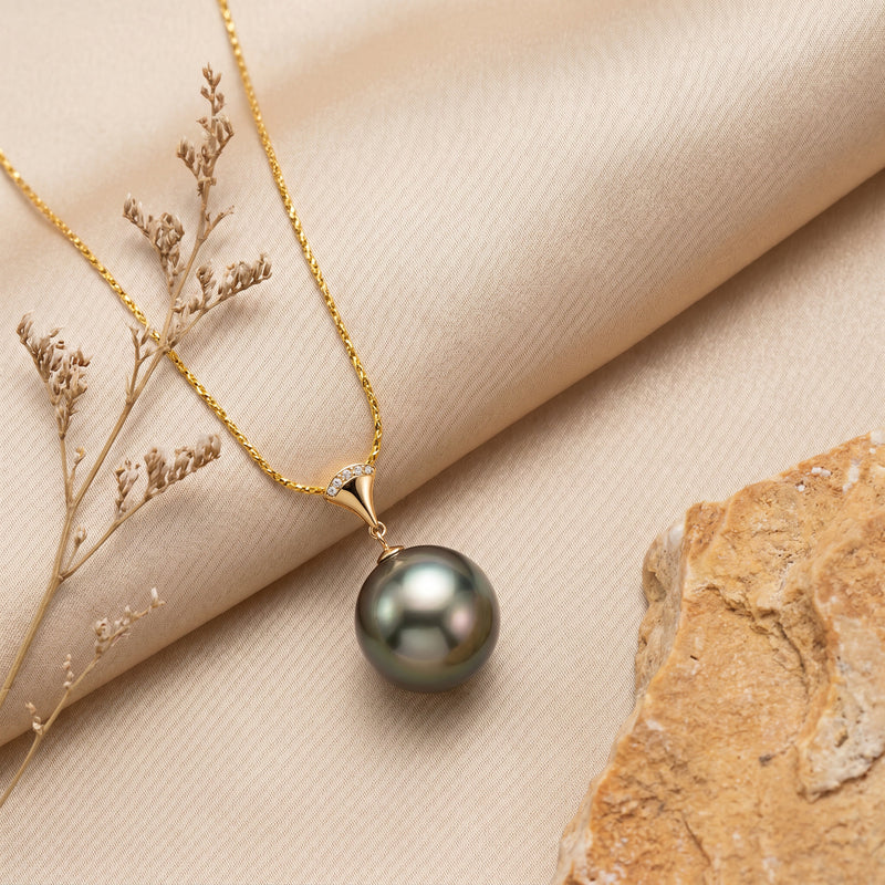 NOTTURNO PENDENTIF, TAHITIAN PEARL PENDANT NECKLACE