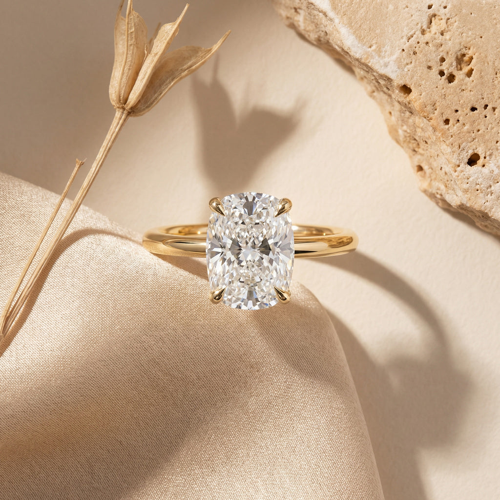 CLARITAS MYSTÈRE, ELONGATED CUSHION-CUT LAB DIAMOND, 4CT | Heritage & Co.