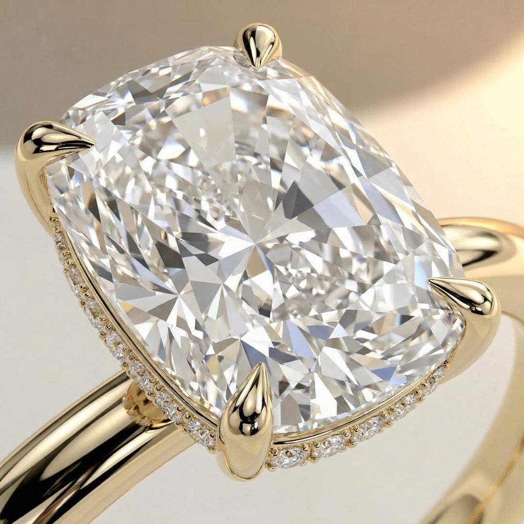 CLARITAS MYSTÈRE, ELONGATED CUSHION-CUT LAB DIAMOND, 4CT | Heritage & Co.