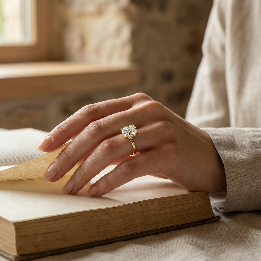 CLARITAS MYSTÈRE, ELONGATED CUSHION-CUT LAB DIAMOND, 4CT | Heritage & Co.