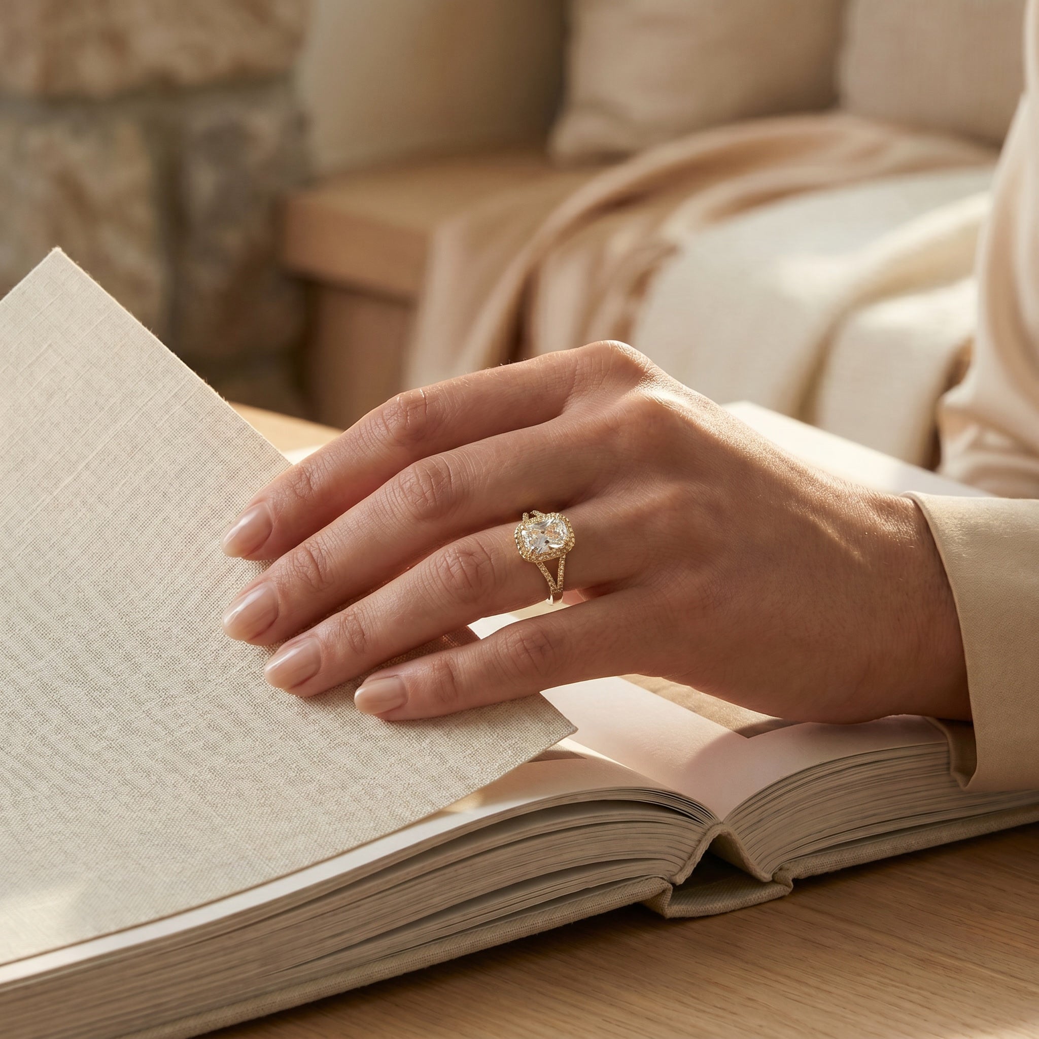 CLARITAS MINERVE, ELONGATED CUSHION-CUT LAB DIAMOND