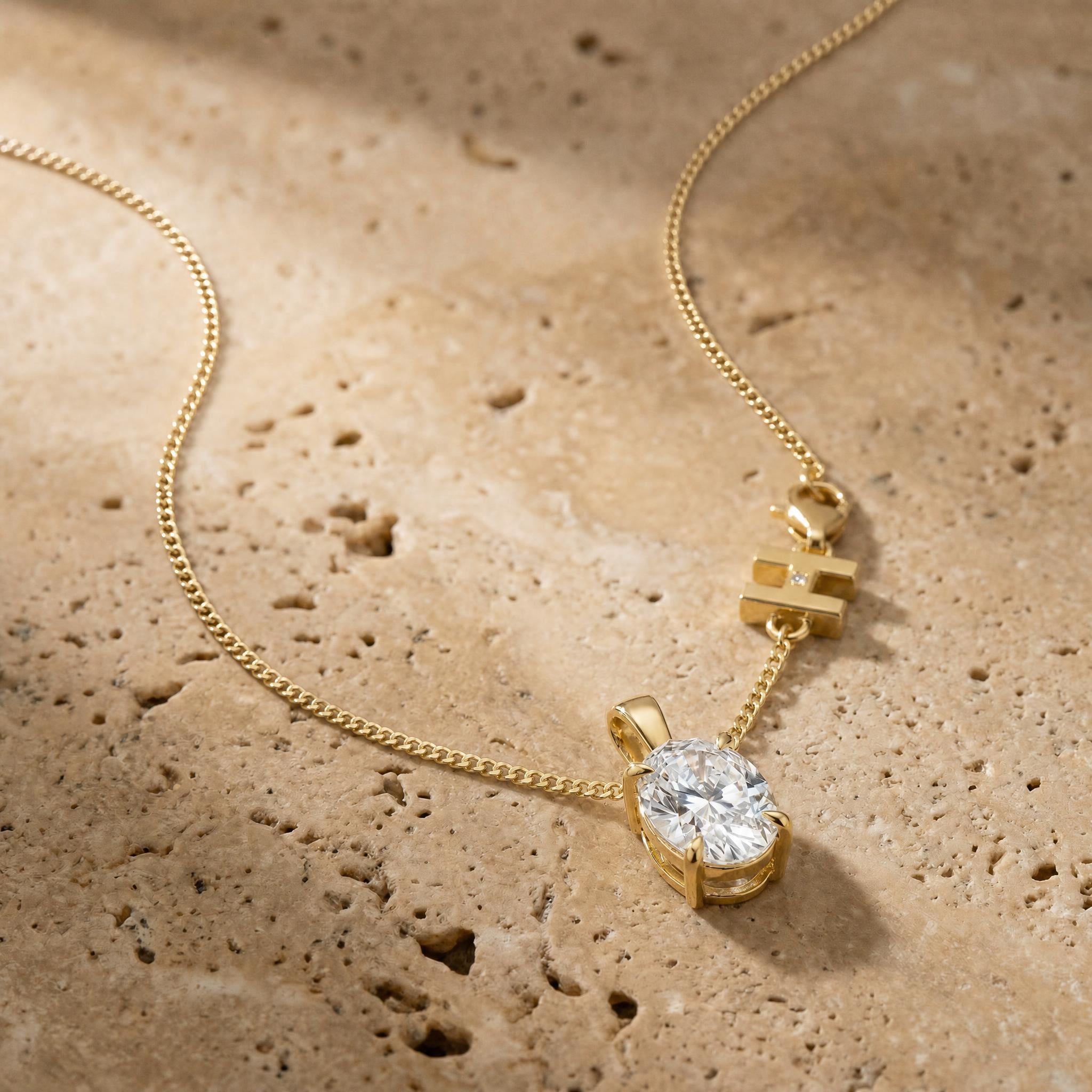 Solaris Ellipse | 1.5ct Moissanite 14K Gold | Heritage & Co.