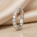 LUMINA ALBA ÉTERNITÉ lab diamond eternity band in white gold, three-quarter view