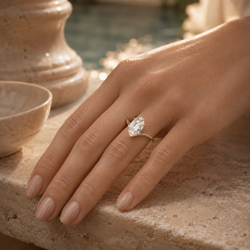 AETERNA AMANDE, DUTCH MARQUISE-CUT MOISSANITE | Heritage & Co.