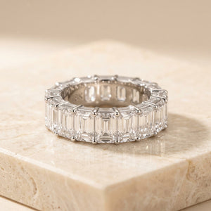 LUMINA BARREAU, MOISSANITE BAGUETTE ETERNITY BAND