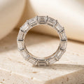 LUMINA BARREAU lab-grown diamond baguette eternity band, white gold — front view