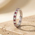 LUMINA RUBIS ÉTERNITÉ ruby and diamond eternity band, white gold — Heritage & Co.